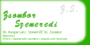 zsombor szemeredi business card